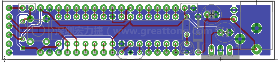 以上就是布線的所有步驟了。接下來就只剩下絲印（silk-screen）、建立Gerber檔跟drill檔和送去印刷電路板廠制作的步驟。