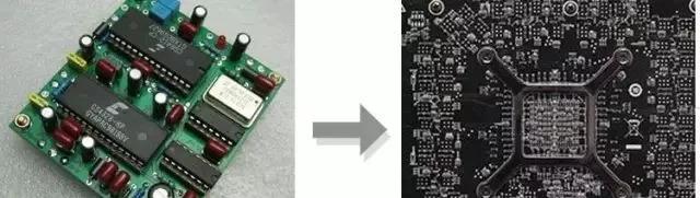 PCBA元器件由大變小，由稀疏到密集的變化趨勢